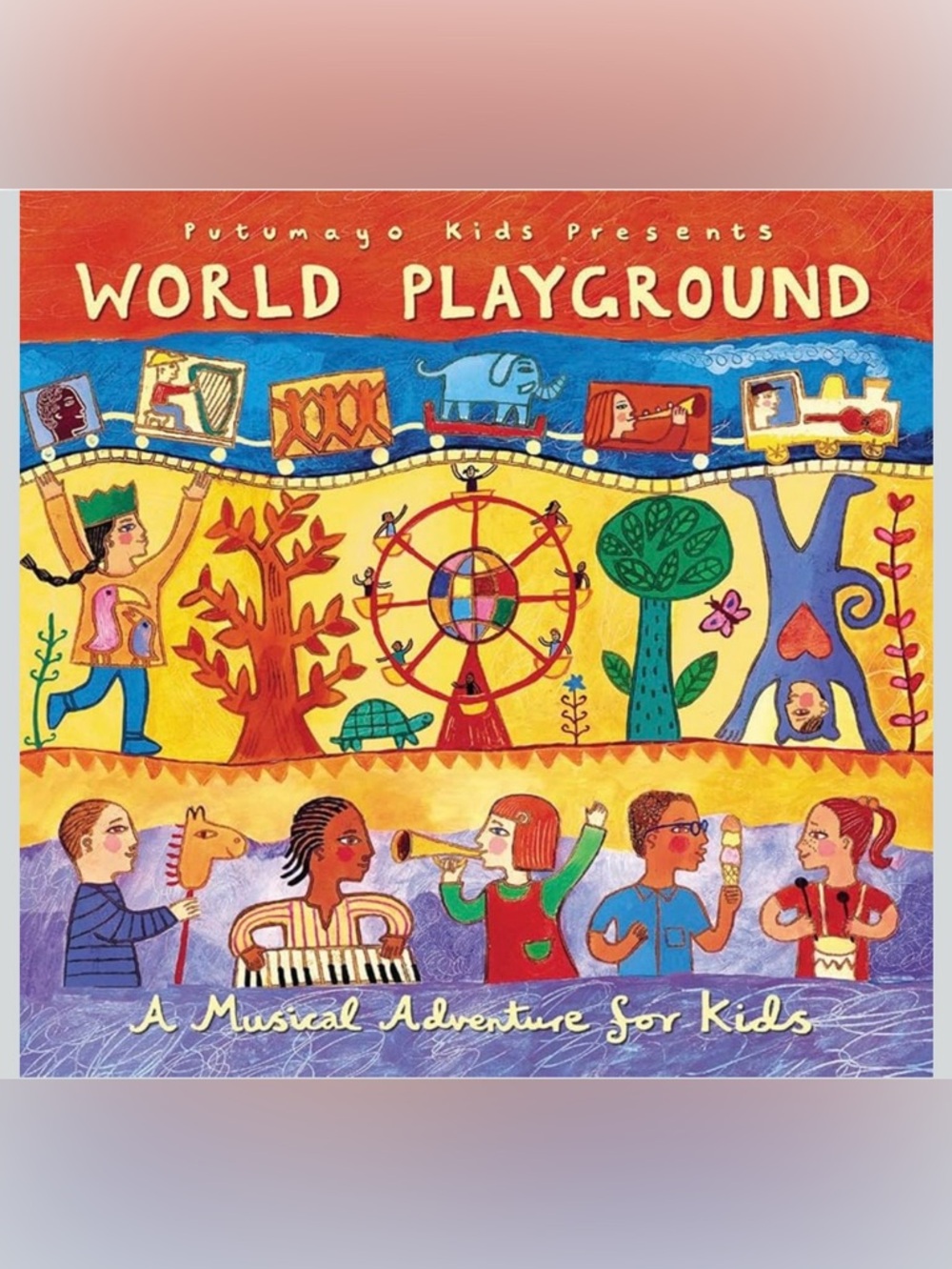 NWT Putumayo Kids World Playground Musical Adventure CD red & blue